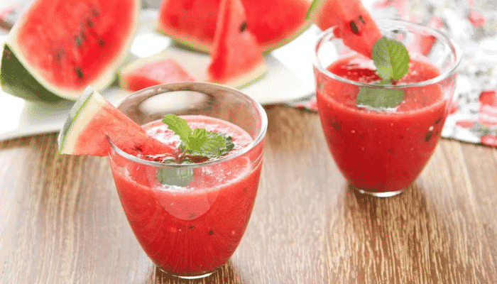 Delicioso Detox de Melancia com Morango