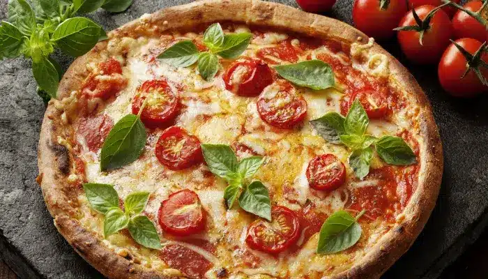 Pizza marguerita a clássica digna de pizzaiolo faça aí