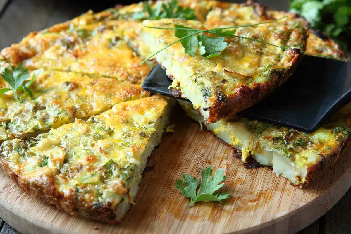 Frittata a Culinária Italiana para a Mesa de sua Casa