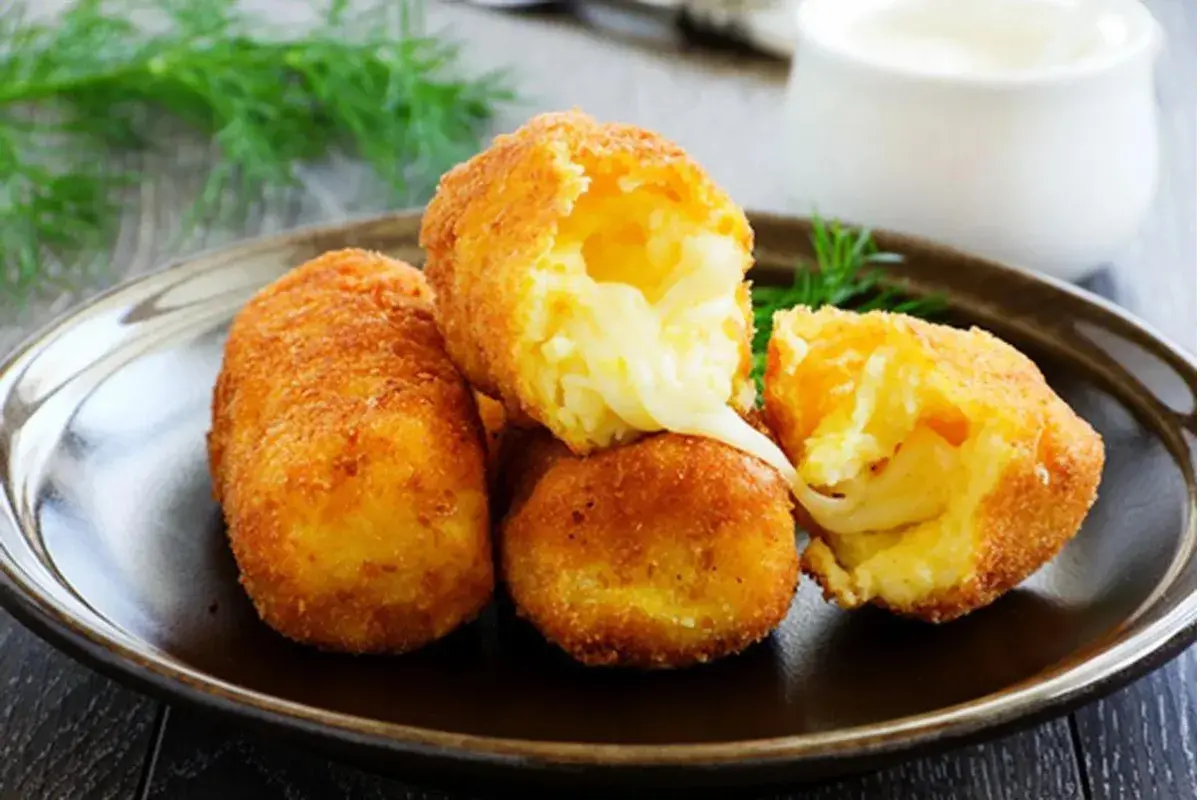 Croquete de Queijo Frito Que vai Mudar seu Dia